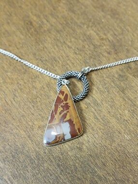 Brown & Gold Noreena Jasper Pendant Necklace
